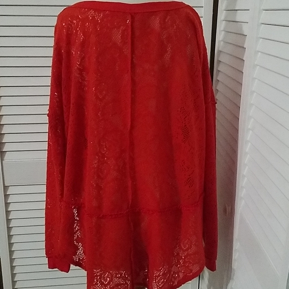 FREE PEOPLE NOT COLD IN THIS OPEN KNIT SWEATER OVERSIZED BEACH SUMMER SWEATER - Picture 7 of 10